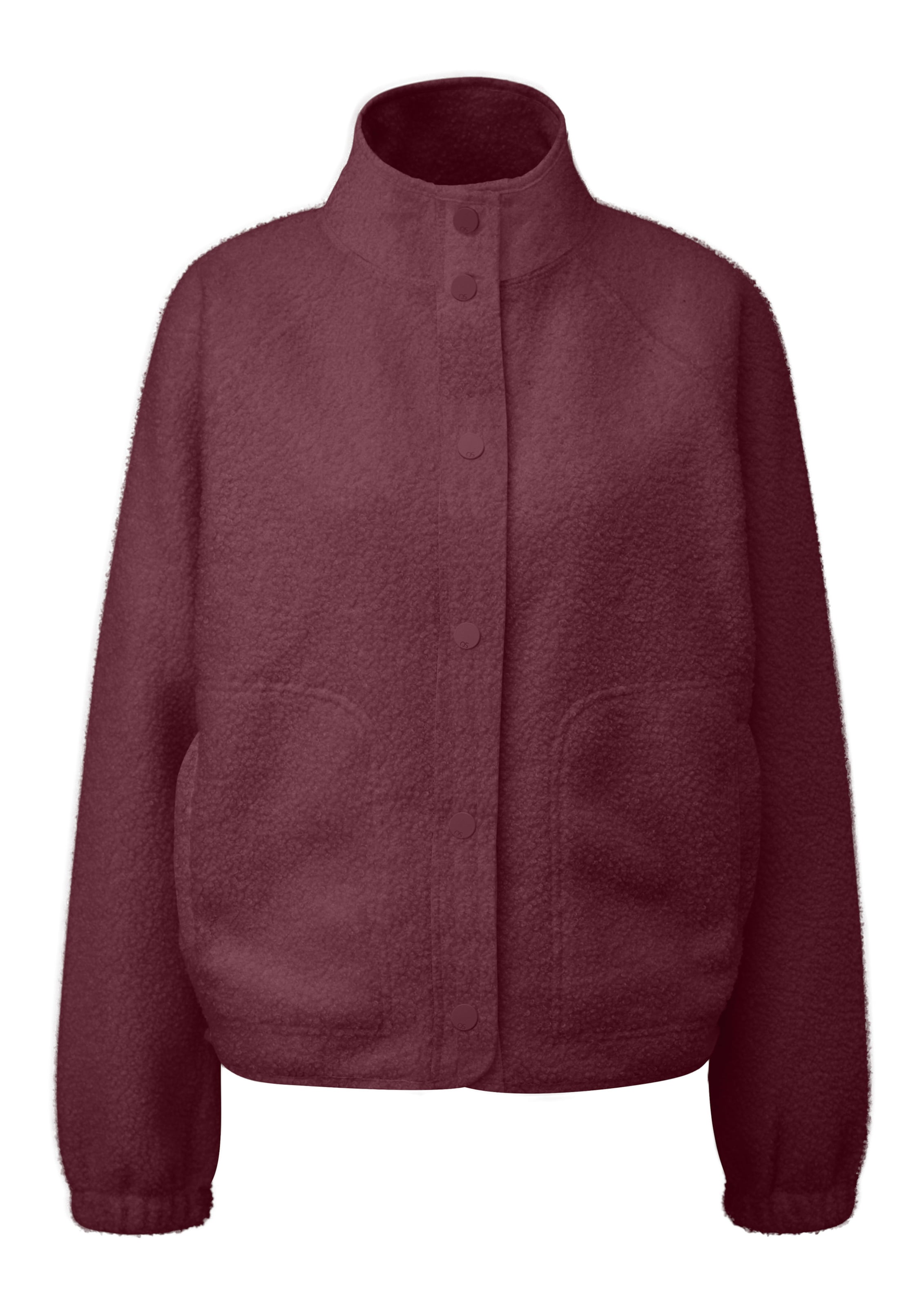 QS Fleece jas in Rood: voorkant