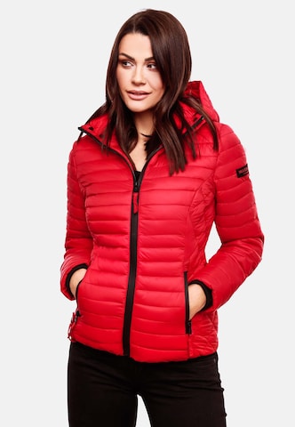 MARIKOO Between-season jacket 'Samtpfote' in Red: front