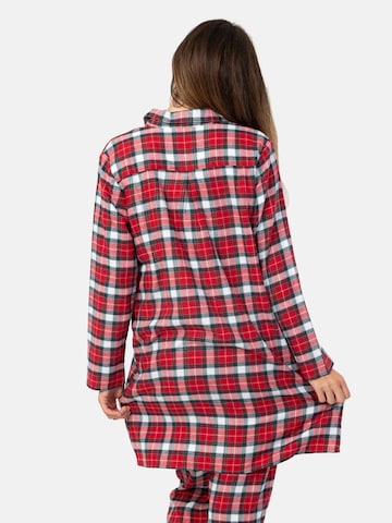 LEAFLETIC Schlafshirt 'Leafletic Women's Flannel Tops'‌‌‌‌ in Rot