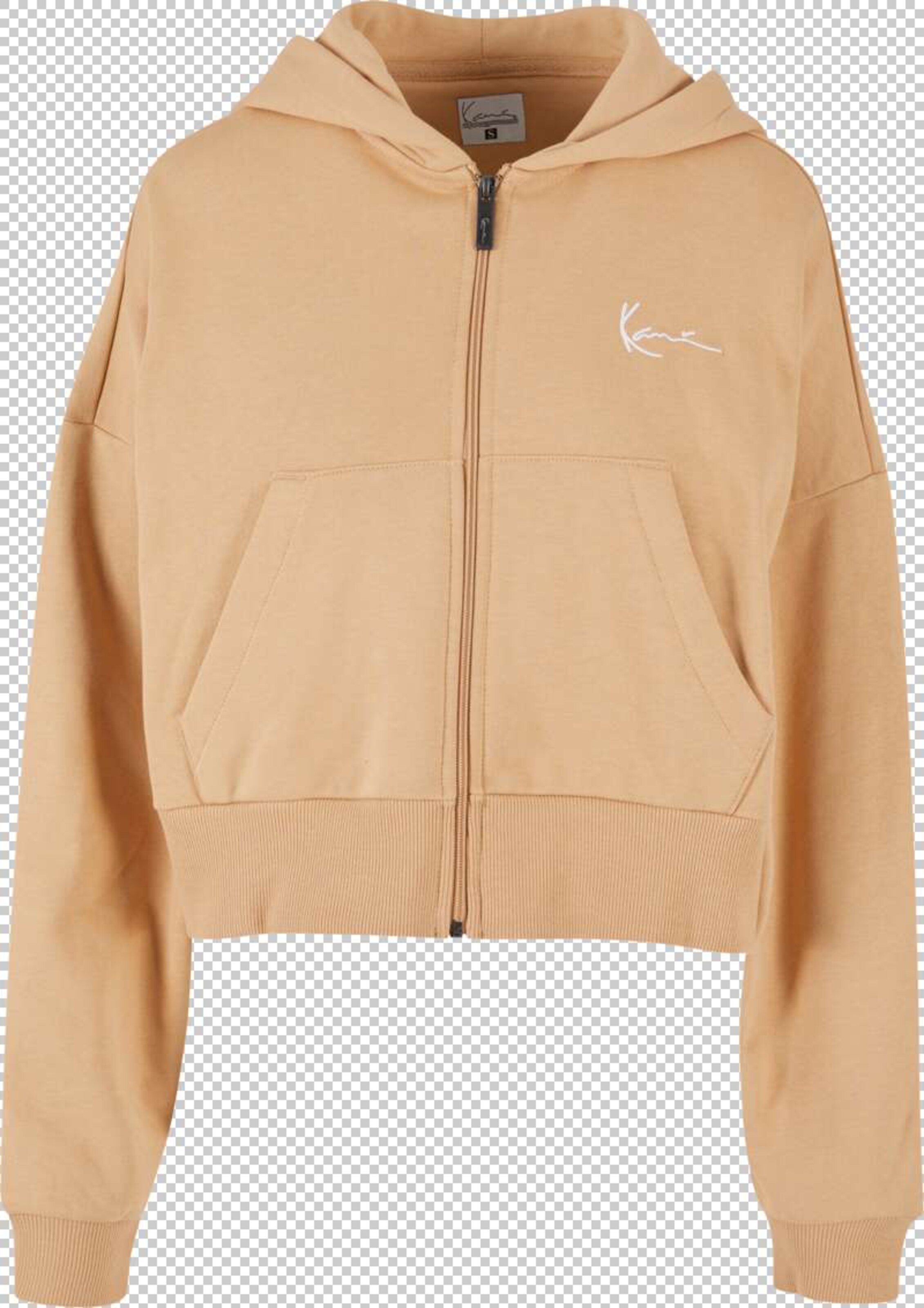 Veste de survêtement Karl Kani en beige : devant