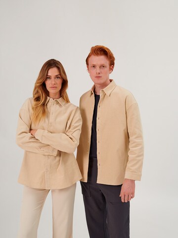 ABOUT YOU x Swalina&Linus Regular fit Button Up Shirt 'Sammy' in Beige: front