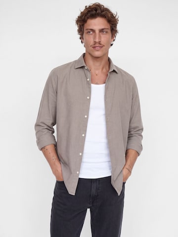 JACK & JONES Regular Fit Hemd in Grau: Vorderseite