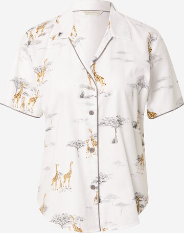 Cyberjammies Pajama Shirt 'Carly Giraffe' in White: front