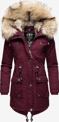 NAVAHOO Winterparka 'Honigfee' in Rood: voorkant