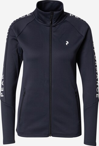 PEAK PERFORMANCE Sports sweat jacket in Black: front