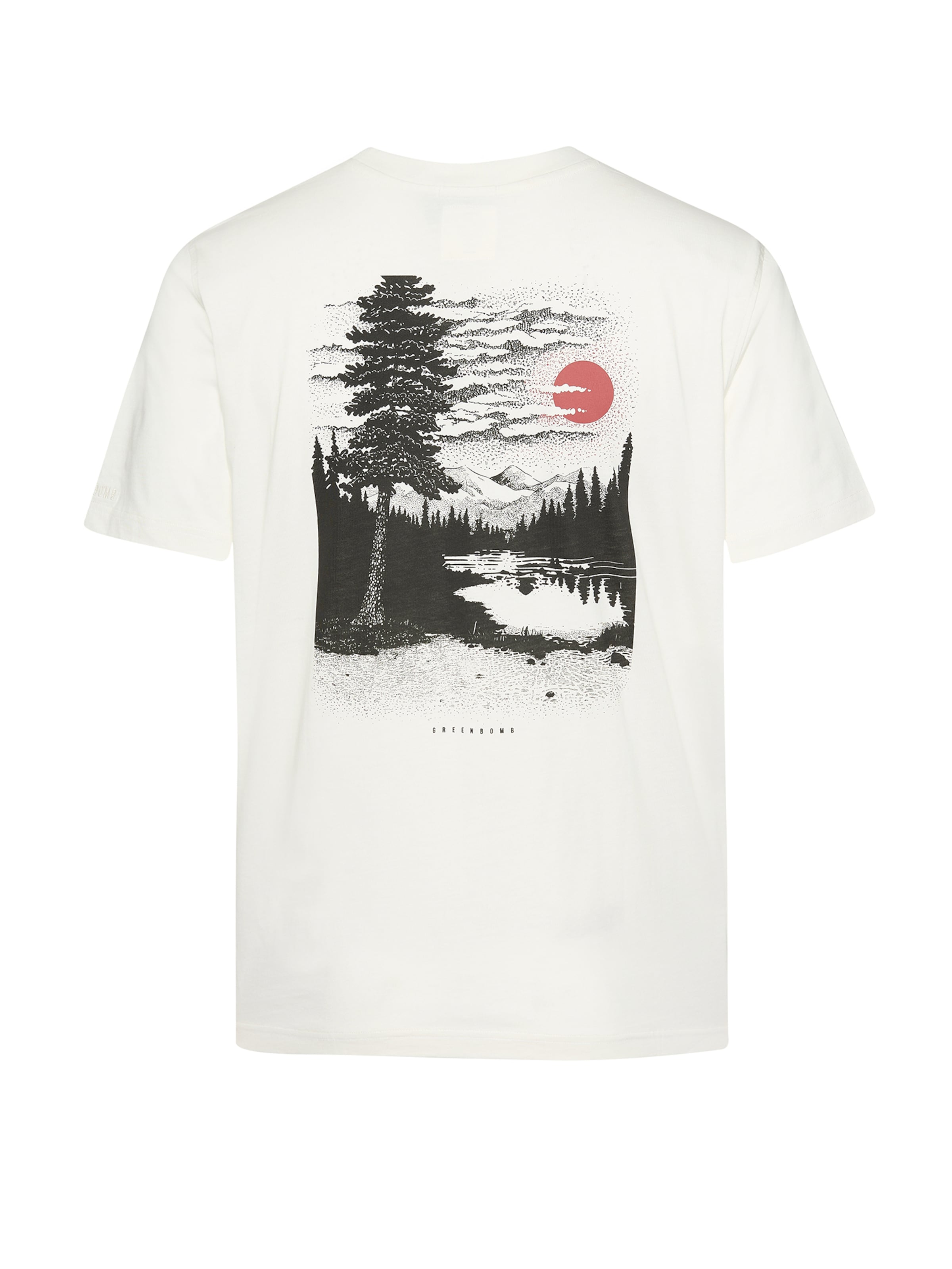 GREENBOMB Shirt 'Fusion River Idyll' in Wit