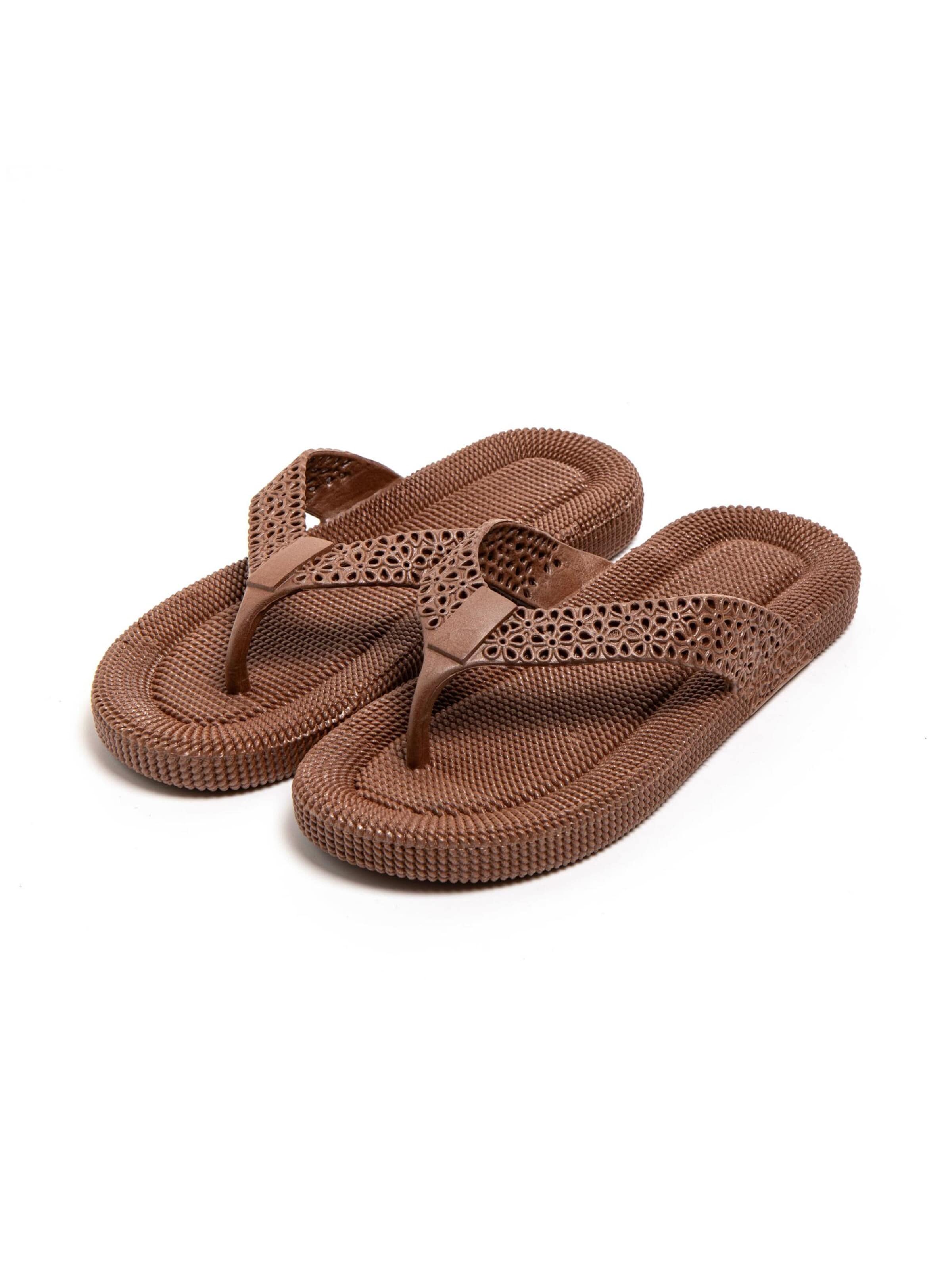 Brasileras Teenslipper 'Flopee' in Bruin