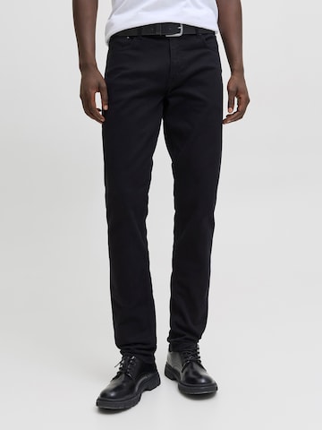 Coupe slim Pantalon 'JPSTGLENN' JACK & JONES en noir : devant