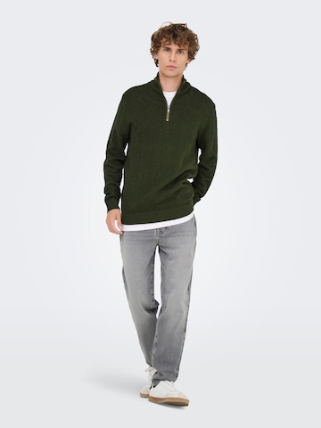 Only & Sons Pullover i grøn