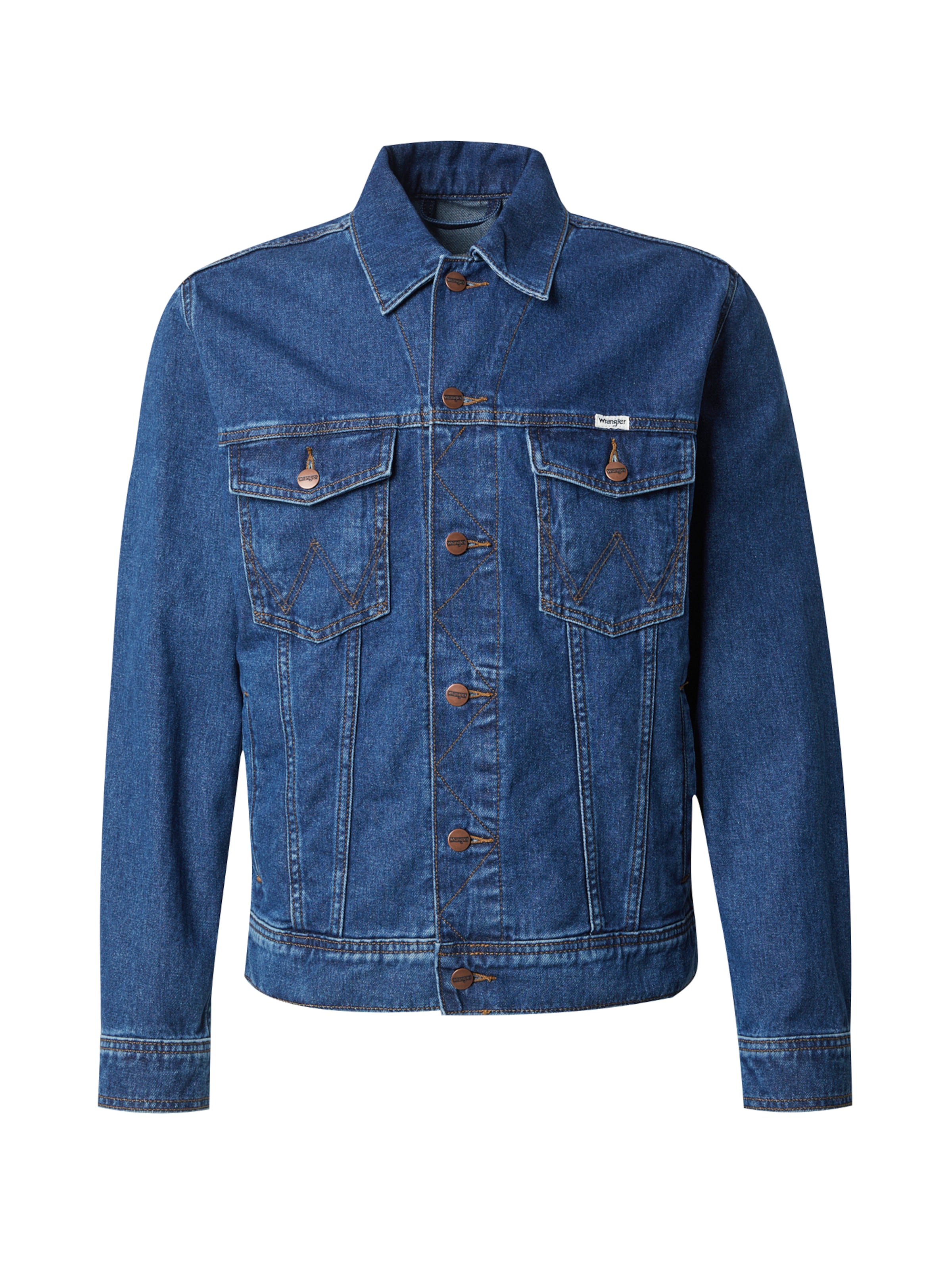 WRANGLER Přechodná bunda 'CLASSIC JACKET' – modrá: přední strana