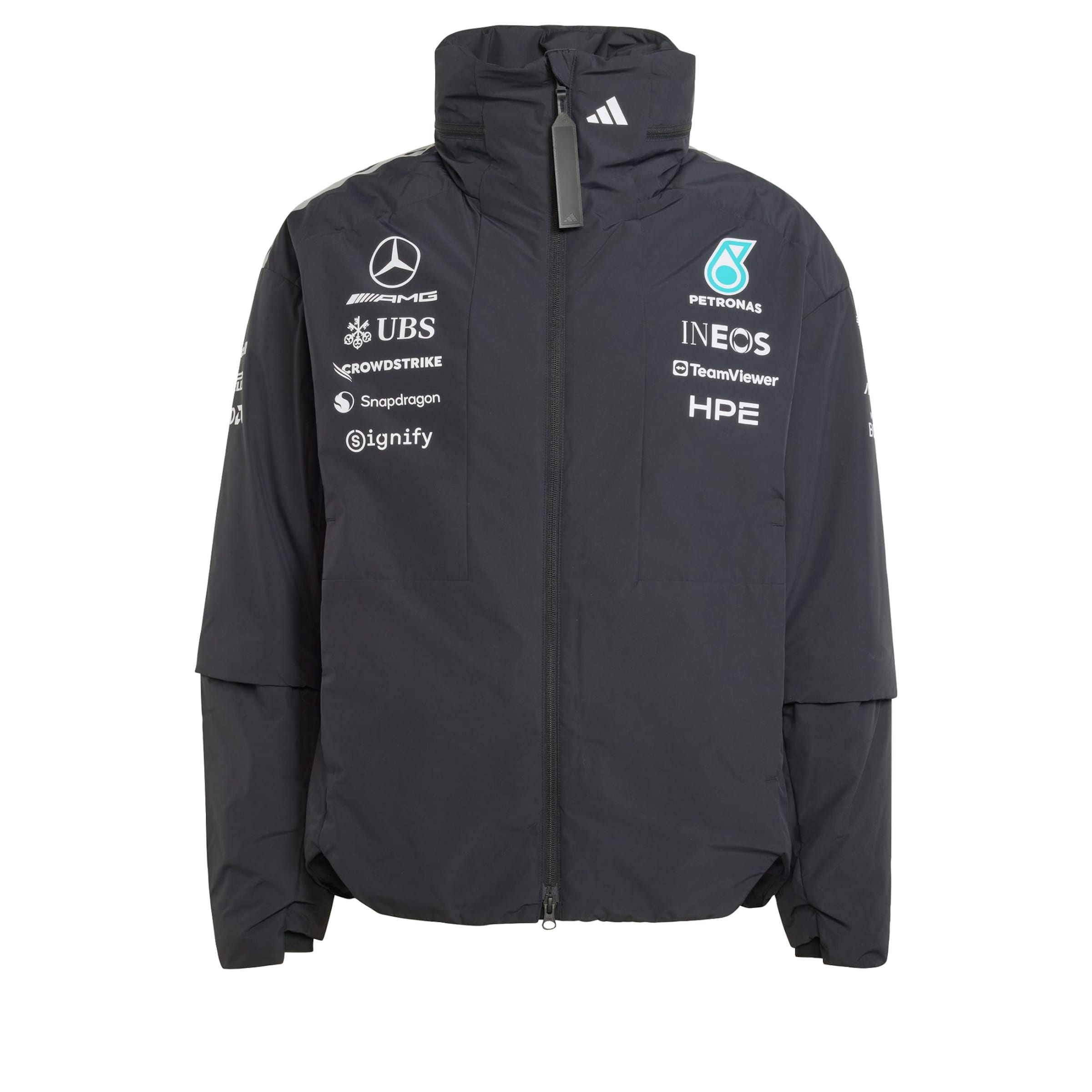 ADIDAS PERFORMANCE Functionele jas 'Mercedes-AMG Petronas Formula 1 Team' in de kleur Zwart / Wit, Productweergave
