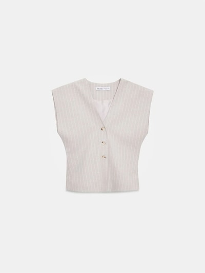 Dilvin Gilet en S en blanc, Vue avec produit