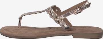 TAMARIS T-Bar Sandals in Gold