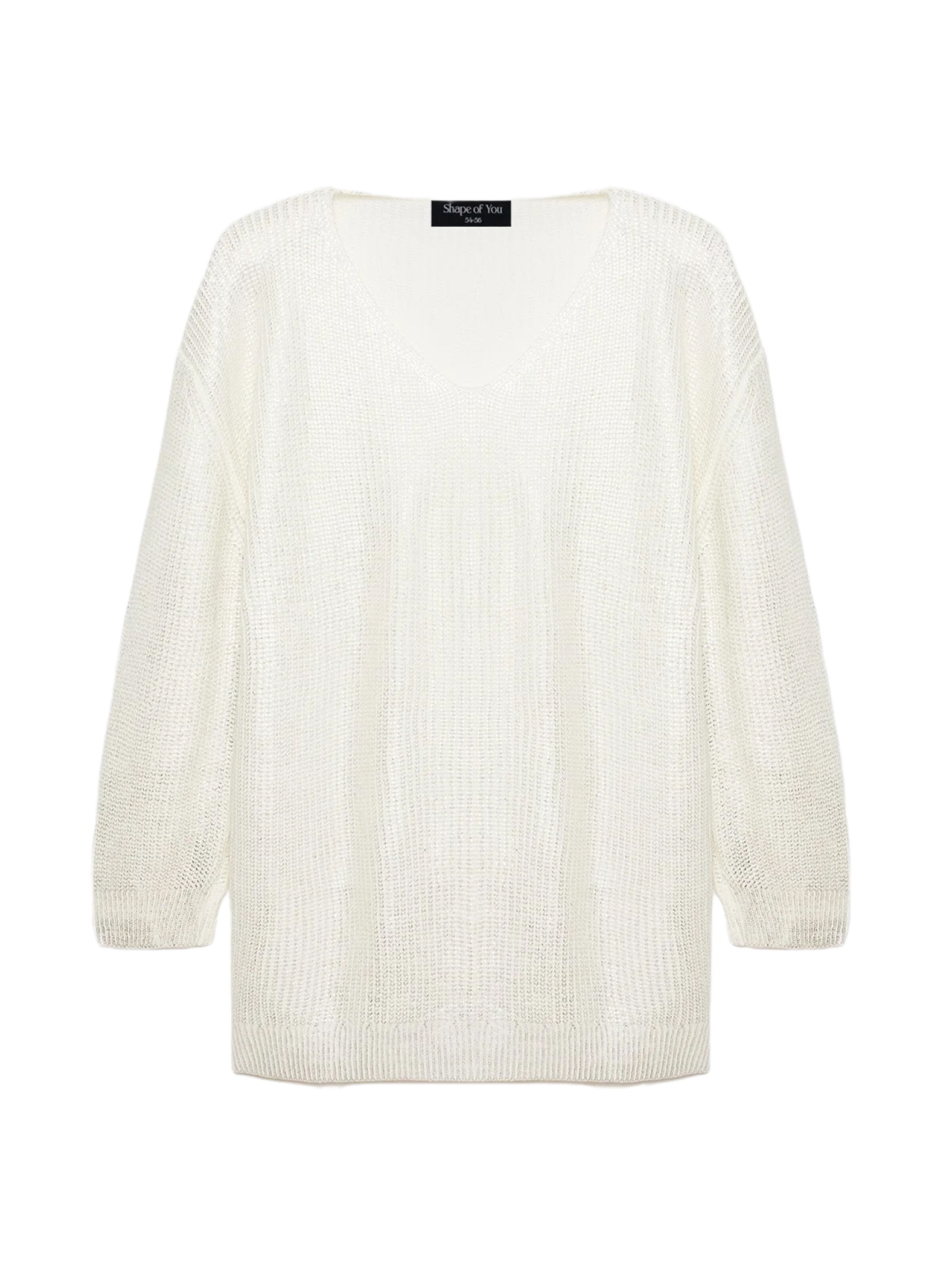 Shape Of You Pullover in Weiß: Vorderseite