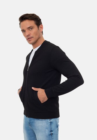 Sir Raymond Tailor Zip-Up Hoodie 'Bologna' in Black