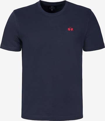 La Martina T-Shirt 'Ccmr14' in Blau: Vorderseite
