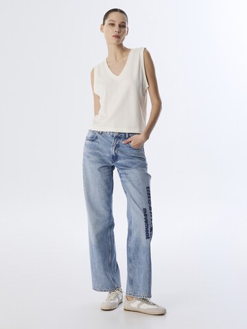 Twist Wide leg Jeans in Blauw
