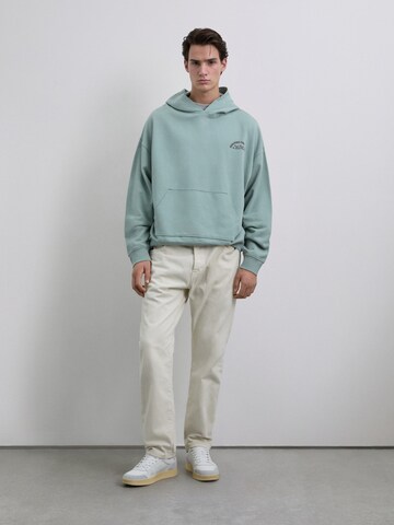 Scalpers Sweatshirt 'Time Off' i grøn: forside