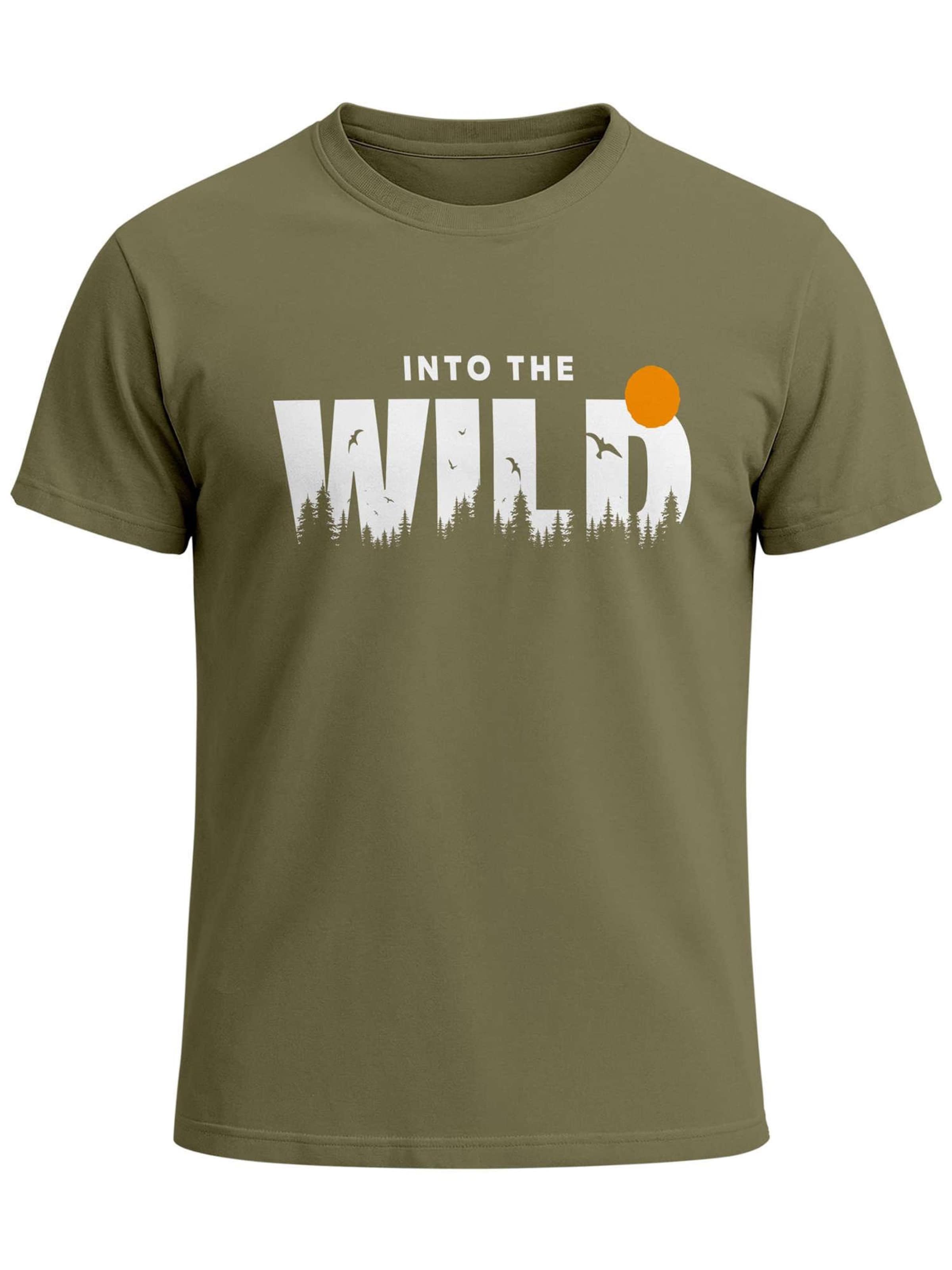 Neverless Shirt 'Into the Wild' in Green: front