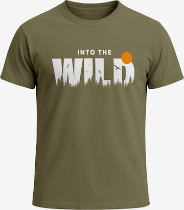 Neverless Shirt 'Into the Wild' in Green: front