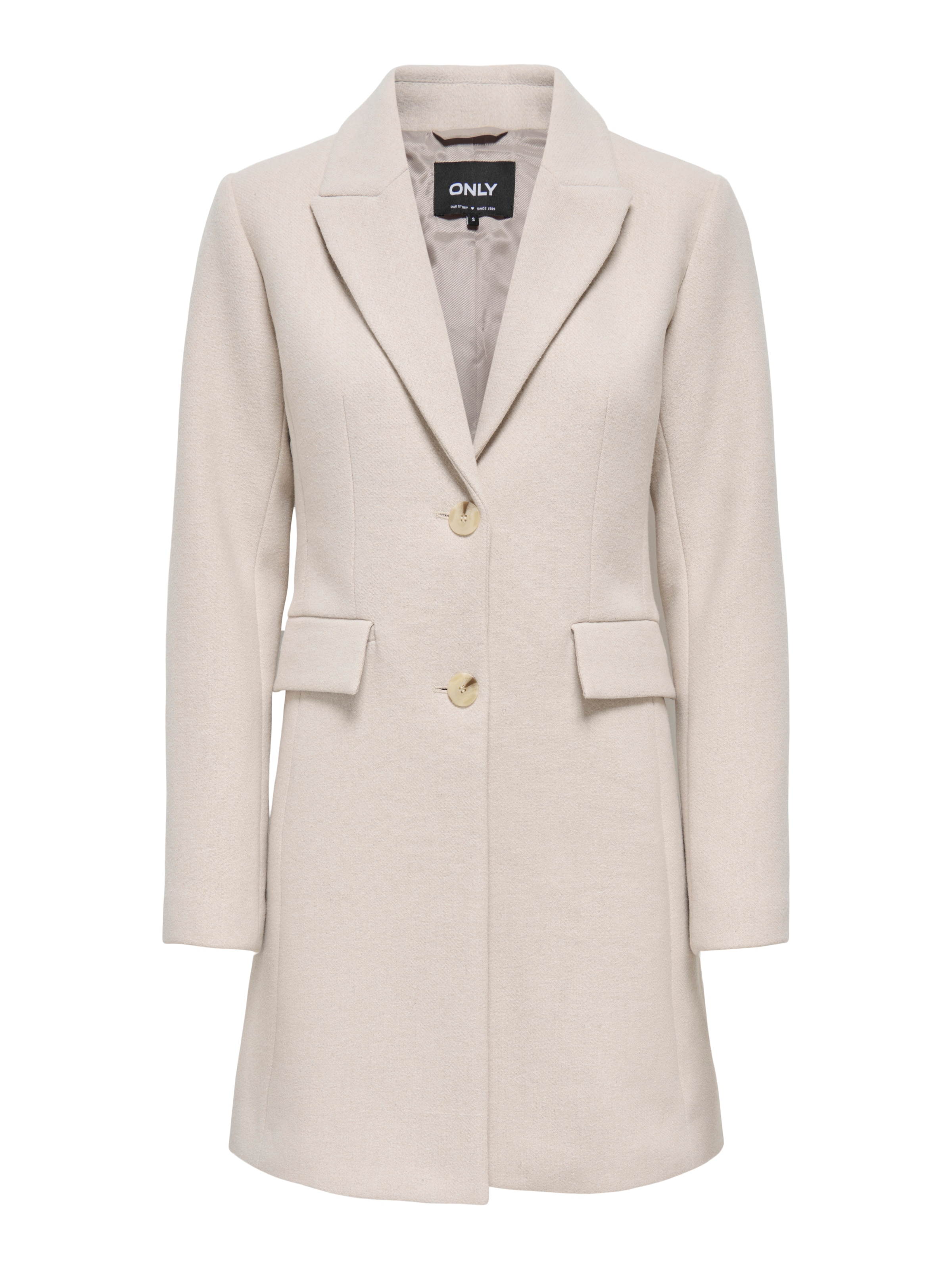 ONLY Between-seasons coat 'ONLMICOL' in Beige: front