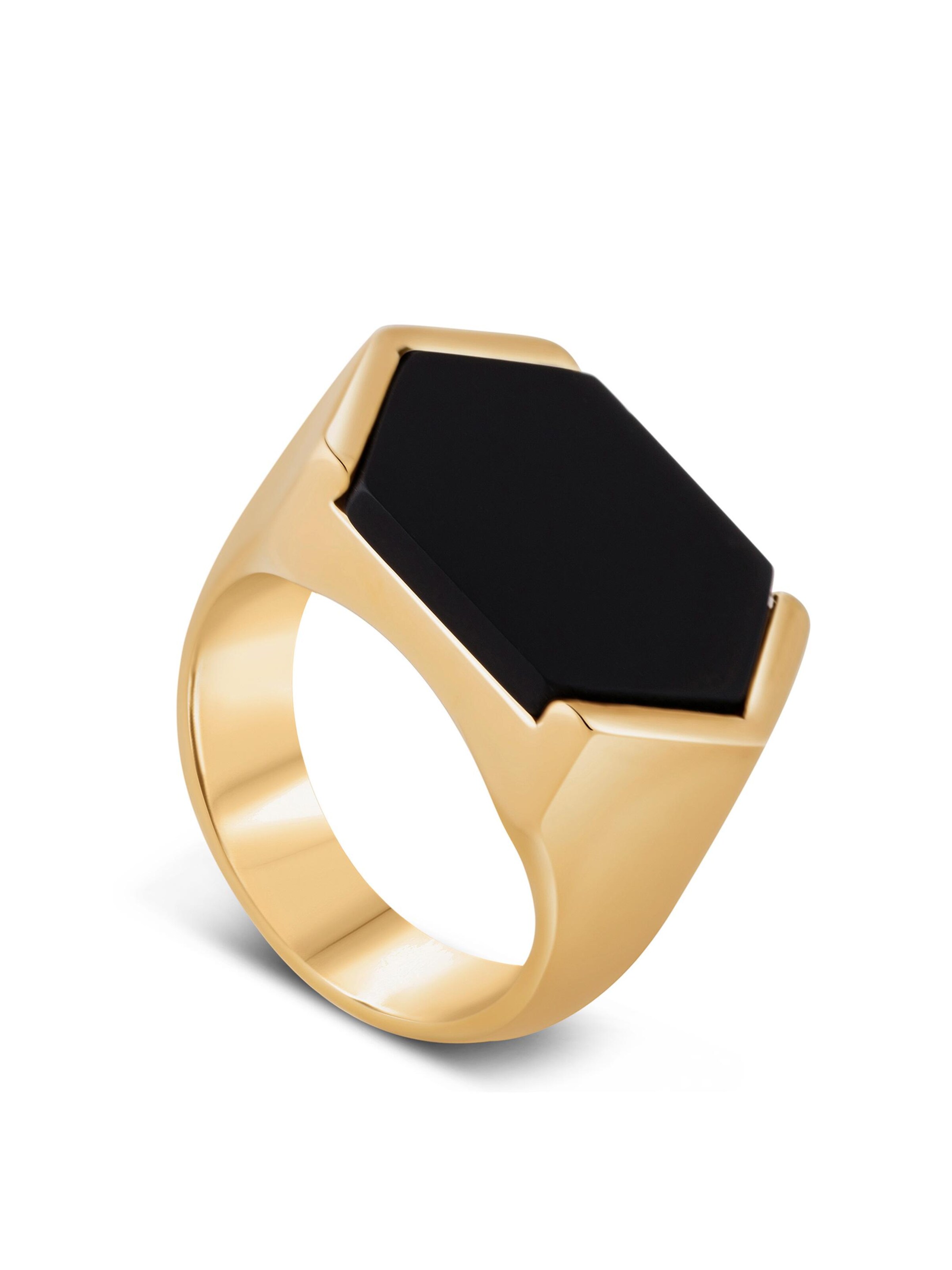 Akitsune Ring 'Abyss' in Gold: front