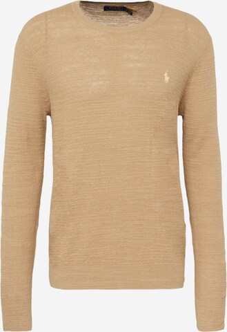 Pull-over Polo Ralph Lauren en beige : devant