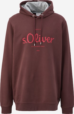 s.Oliver Men Tall Sizes Sweatshirt in Purple: front