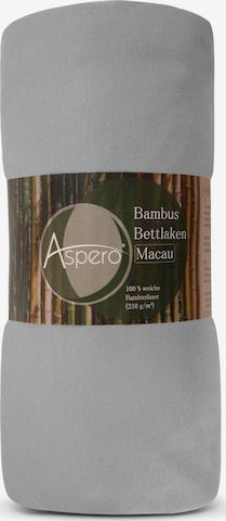 Aspero Bed Sheet 'Macau' in Grey: front
