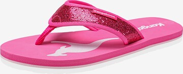 KangaROOS T-Bar Sandals in Pink: front