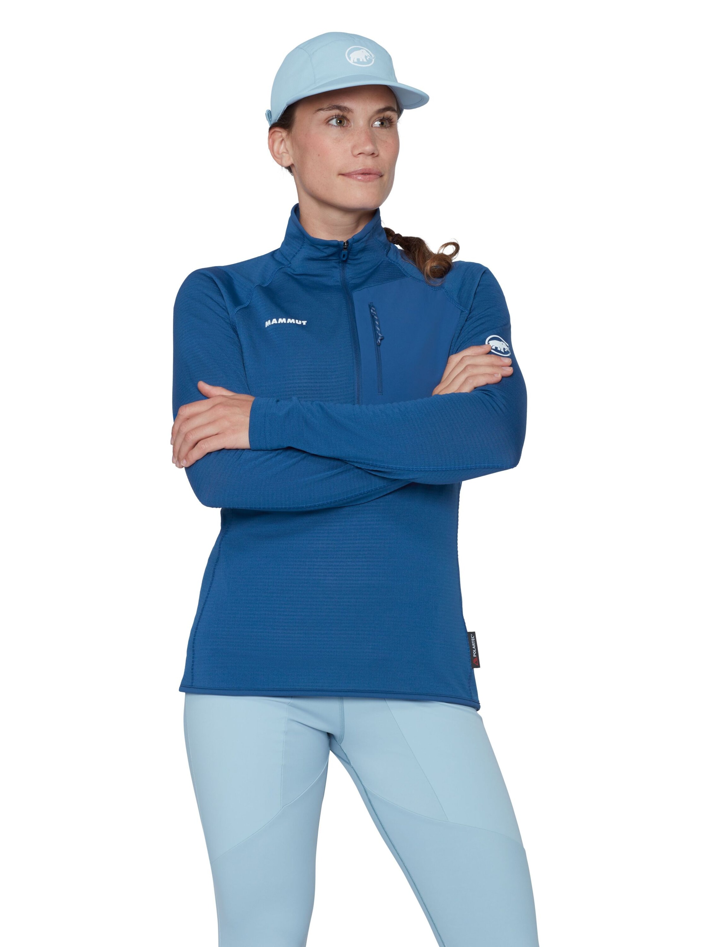 MAMMUT Athletic Sweater 'AENERGY LIGHT HALF ZIP' in Blue: front