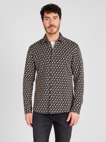 Regular fit Camicia di BOSS Black in beige: frontale