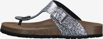 TAMARIS T-Bar Sandals in Silver