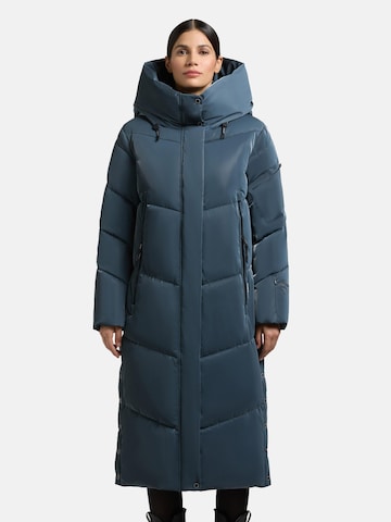 khujo Winter coat 'Pulset Shiny' in Blue: front