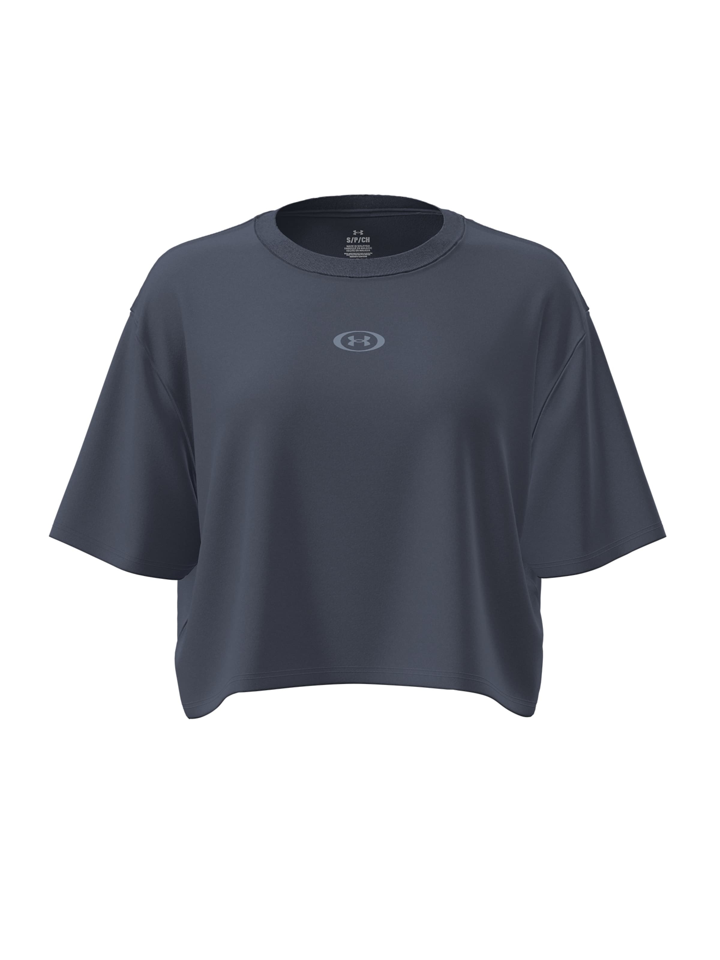 UNDER ARMOUR Functioneel shirt 'Center' in Grijs: voorkant