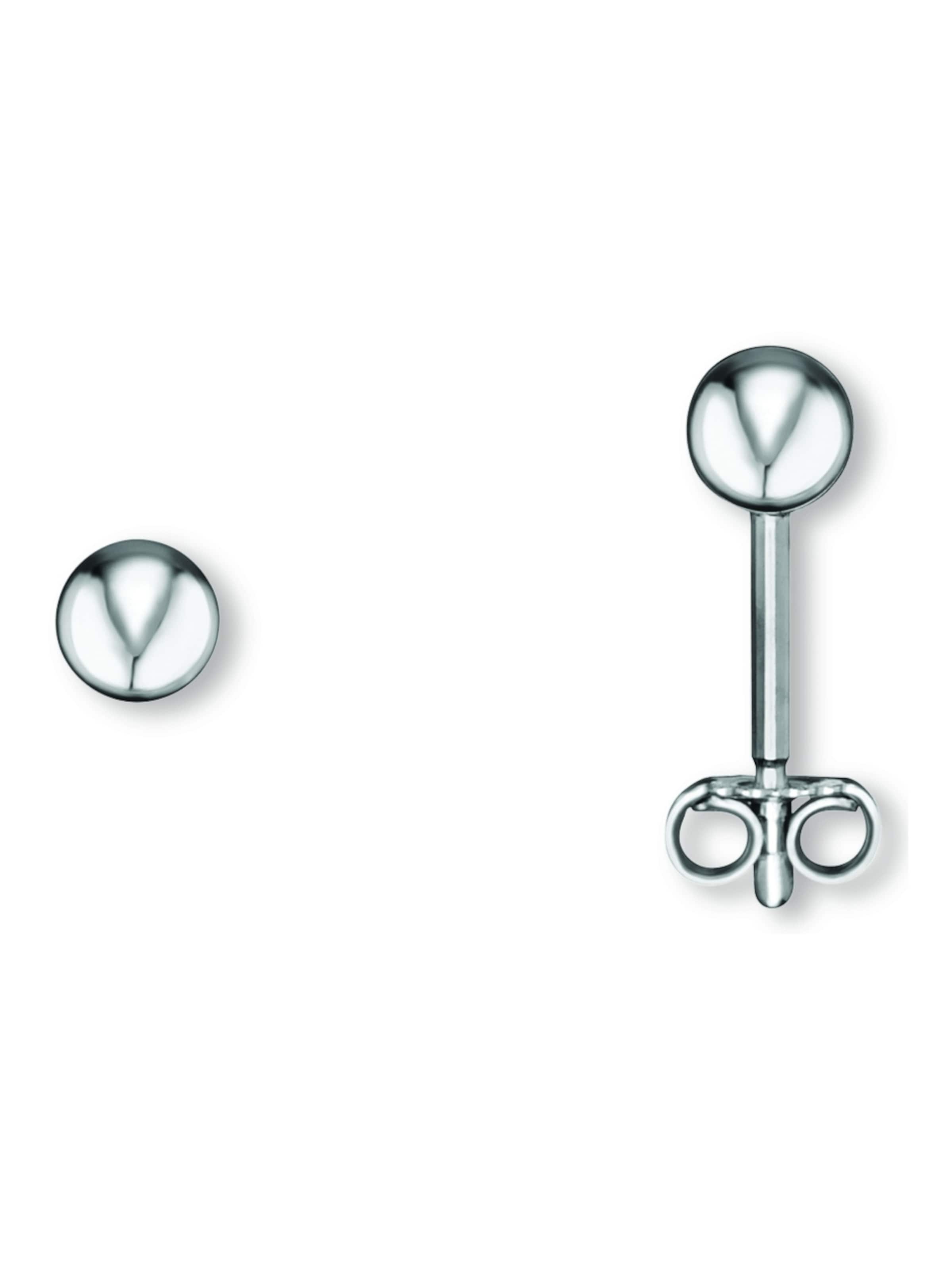 ONE ELEMENT Ohrringe 'Kugel' in Silber: Vorderseite