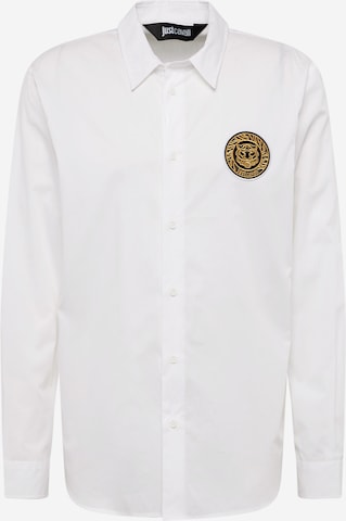 Just Cavalli Regular fit Button Up Shirt in White: front