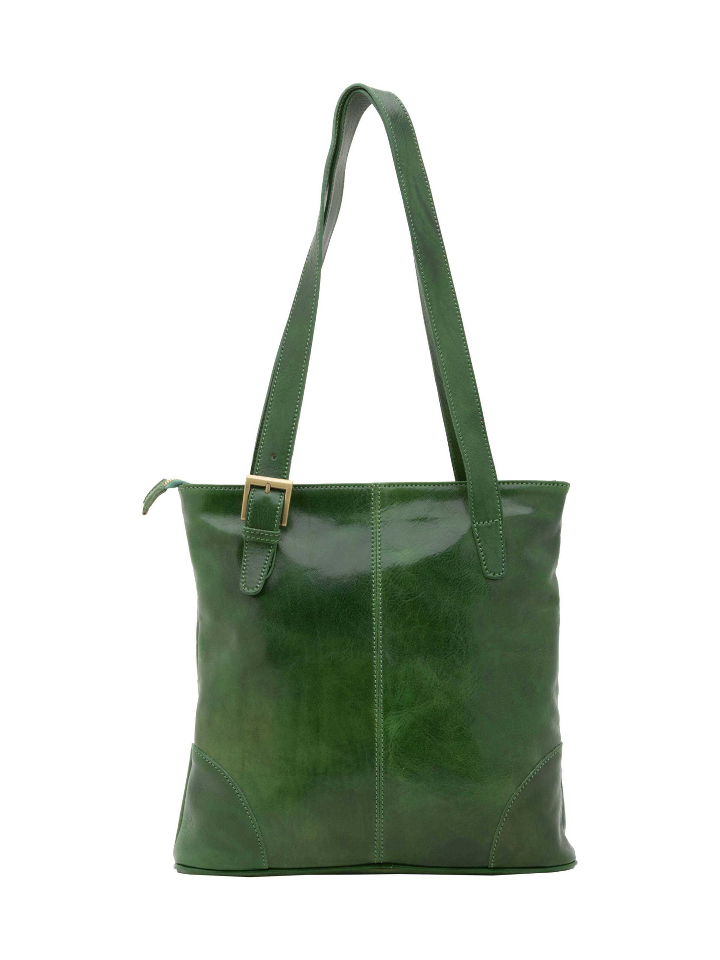 Borsa a spalla 'Borsa a Spalla Donna Pelle Vacchetta - Chiusura Zip' di I Fratelli in verde