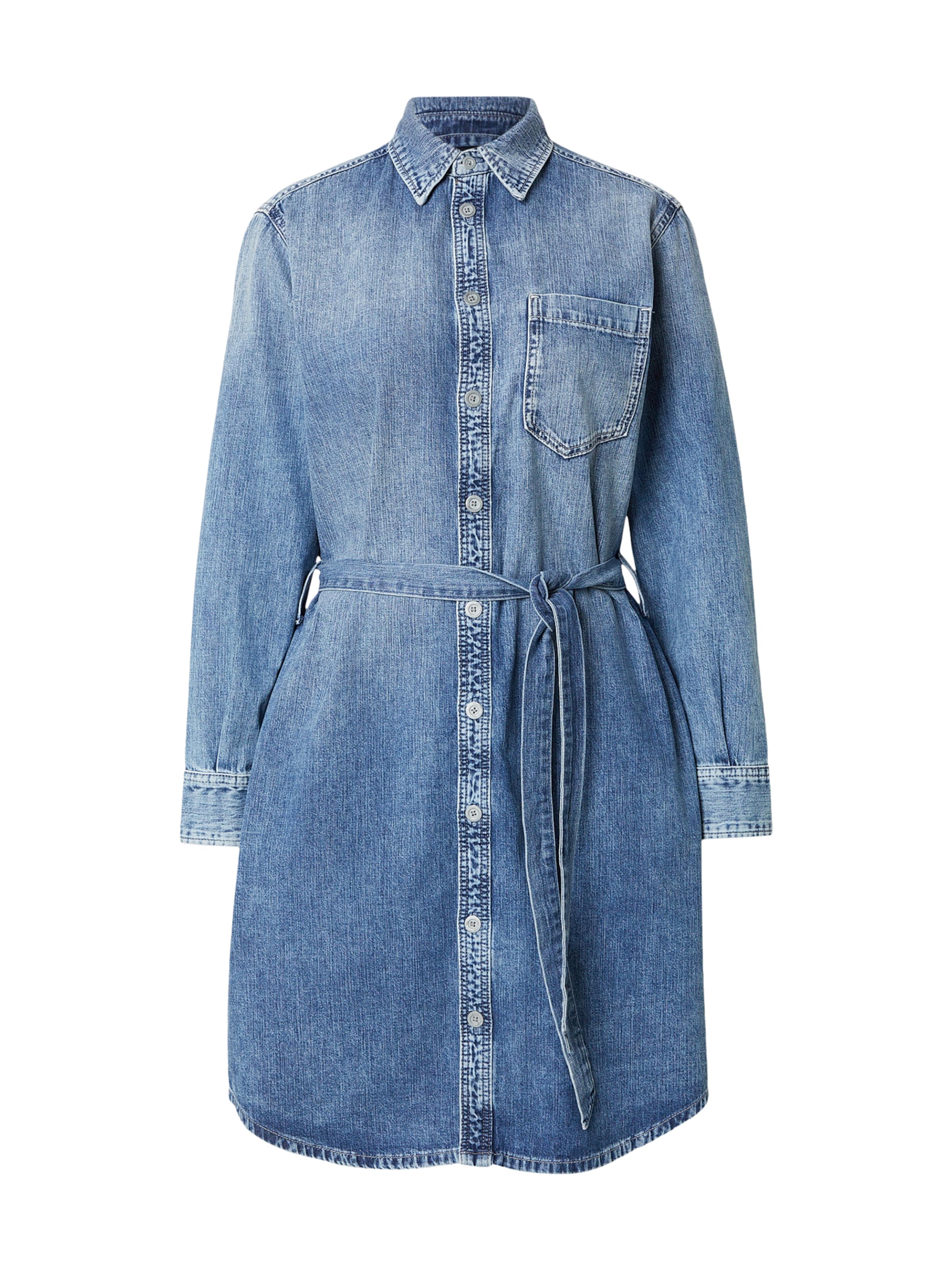 G-STARKošulja haljina - plava boja: prednji dio