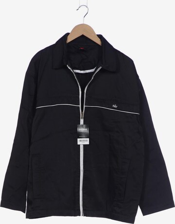 Black nike jacket with white stripe on sale