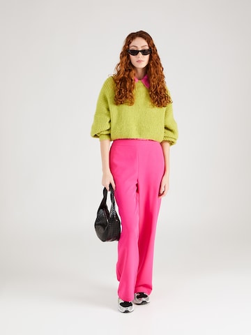 PIECES Wide leg Pants 'PCBOZZY' in Pink