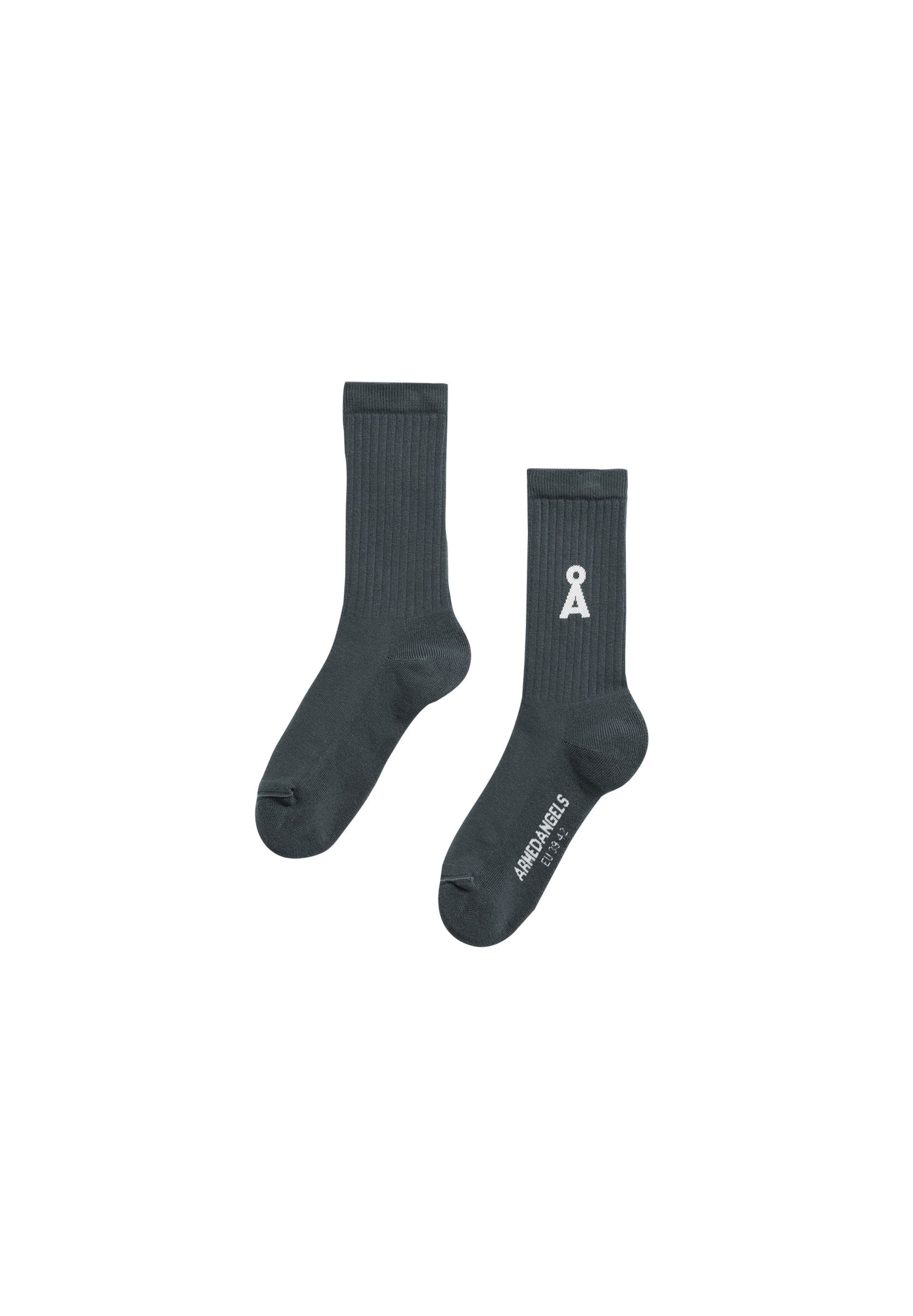 Chaussettes 'SAAMUS BOLD' ARMEDANGELS en gris : devant