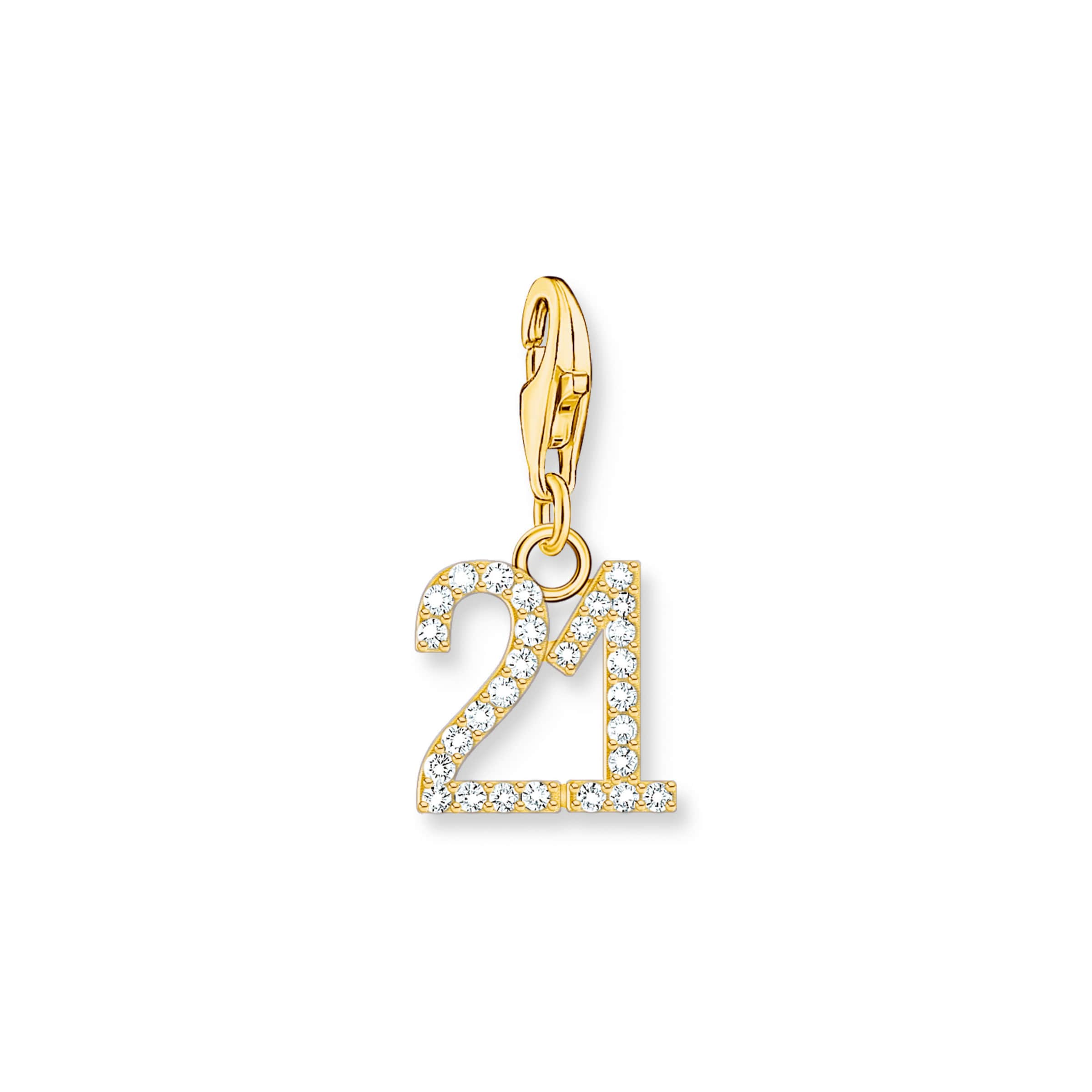 Thomas Sabo Pendant '21' in Gold: front