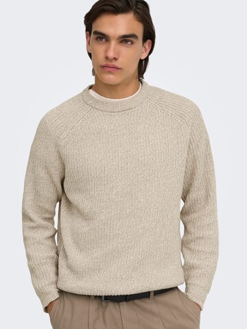 Only & Sons Sweater 'Join' in Beige
