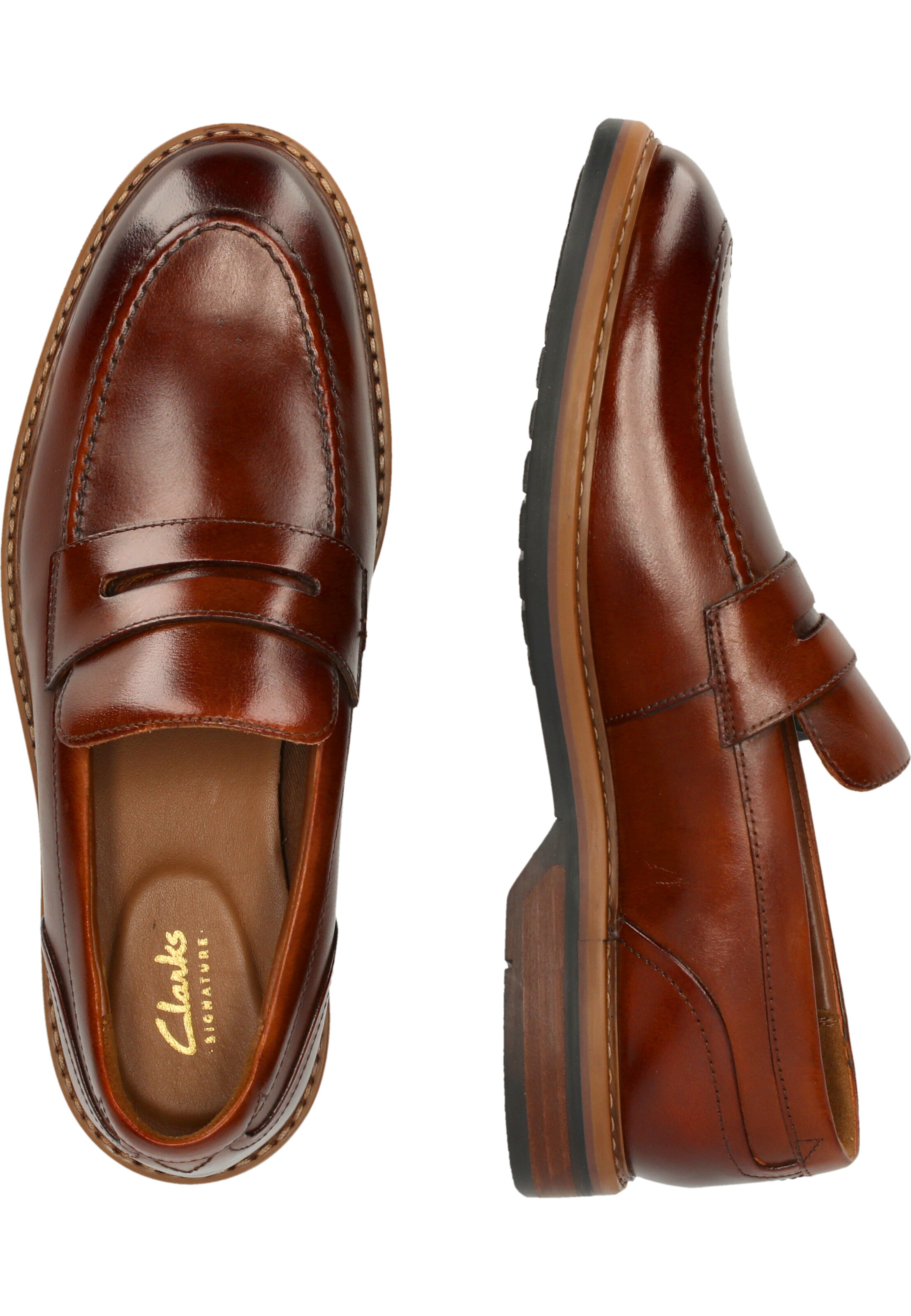 CLARKS Classic Flats 'Aldwin Step' in Brown