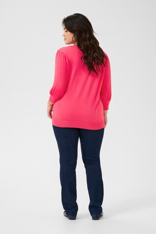 KAFFE CURVE Pullover 'Loni' in Pink