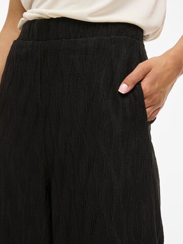 VILA Wide leg Trousers 'VIZORA' in Black