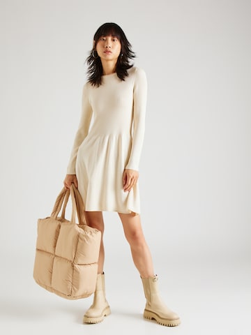 ONLY Knitted dress 'ALMA' in Beige