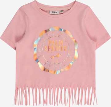 T-Shirt 'KMGALISON' KIDS MINI GIRL en rose : devant