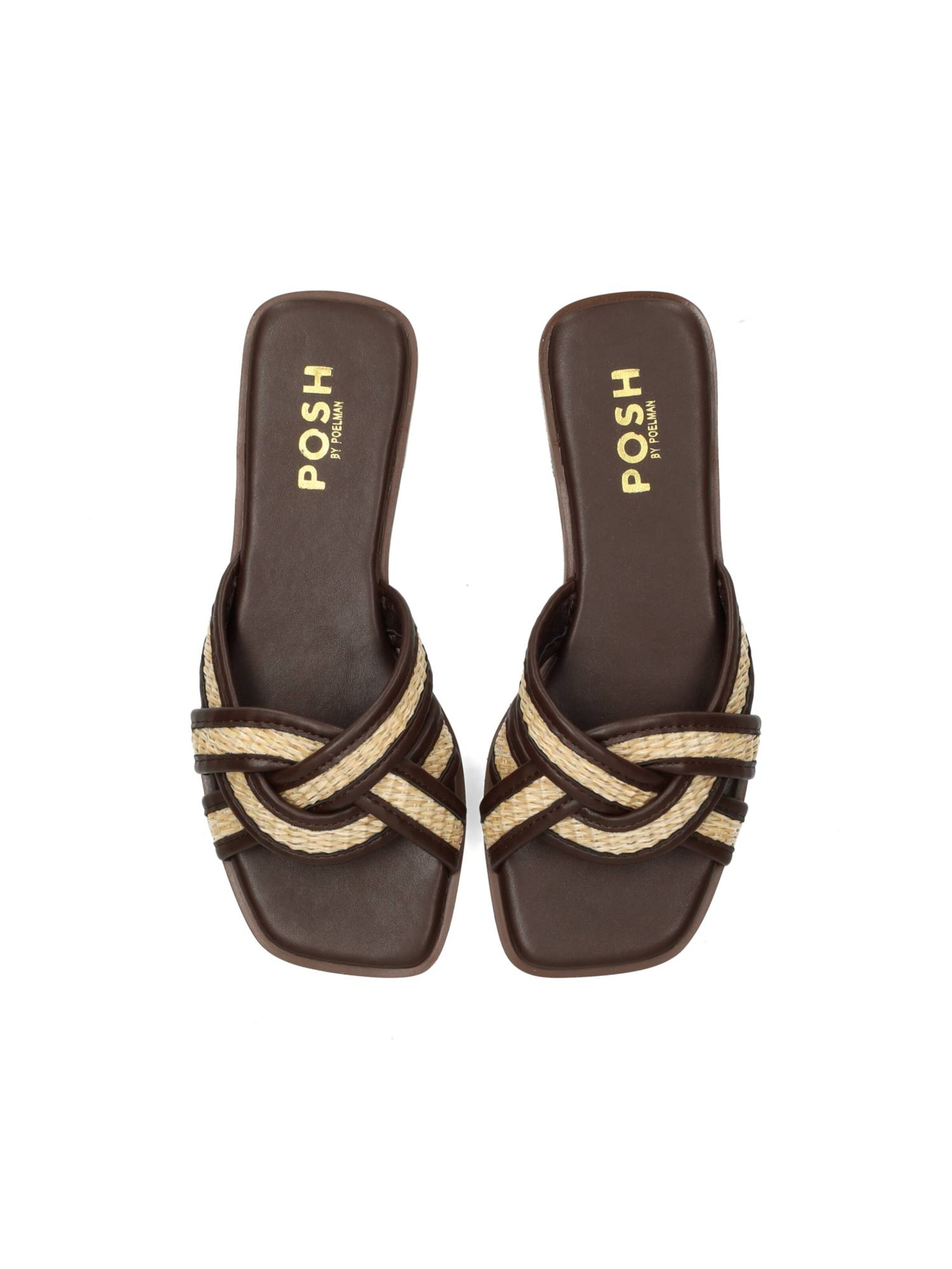 Mule 'Sienna' POSH by Poelman en marron